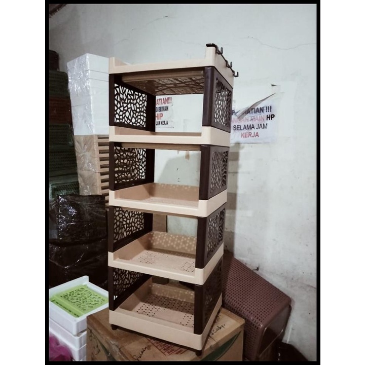 Rak Plastik Rak Serbaguna Yoyo Susun 5