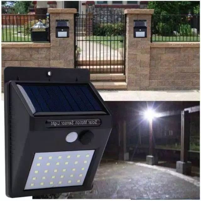 TERLARIS ( COD ) Lampu Taman Tenaga Surya 100LED &amp; 30 LED Sensor Light LED Solar Lamp / Solar Tembok Tenaga Matahari / Lampu Solar Lampu Tenaga Surya LAMPU JALAN LED Surya Anti Tenaga Air Sensor Gerak