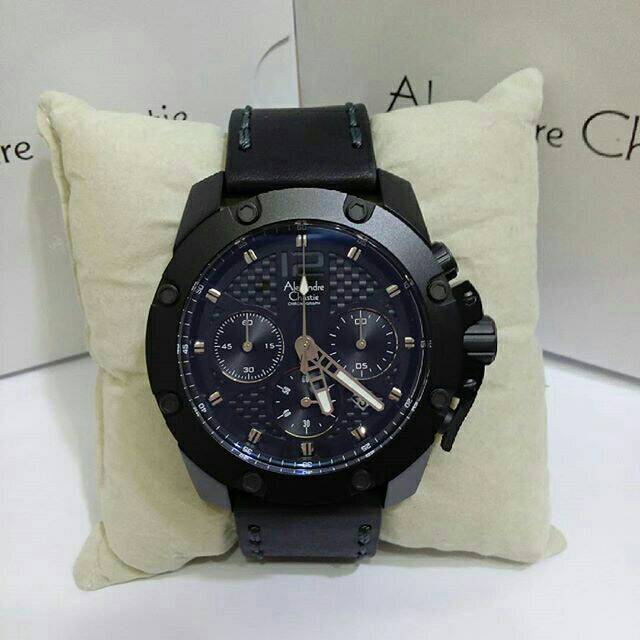 Jam tangan pria alexandre christie ac 6290 black