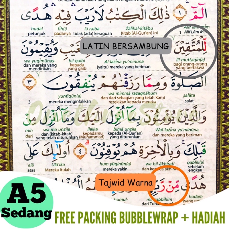 30Juz AlQuran PerKata Sambung Premium Al Quran Tajwid Warna al qur'an Buku Filsafat Ilmu Alquran Haf
