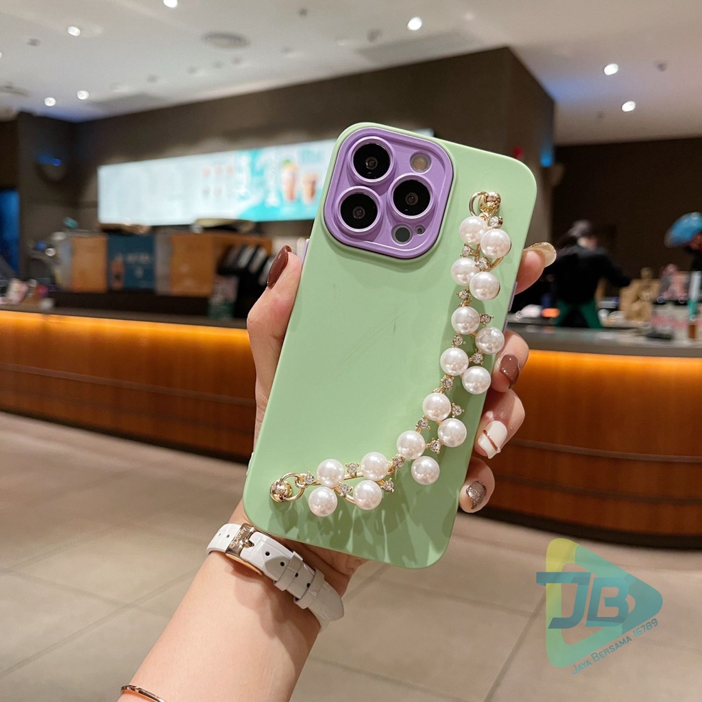 SOFTCASE NALLE RANTAI MUTIARA MACARON CANDY KOPER 2IN1 PROTECTION SAMSUNG OPPO VIVO XIAOMI REALME IPHONE ALL TYPE JB5795