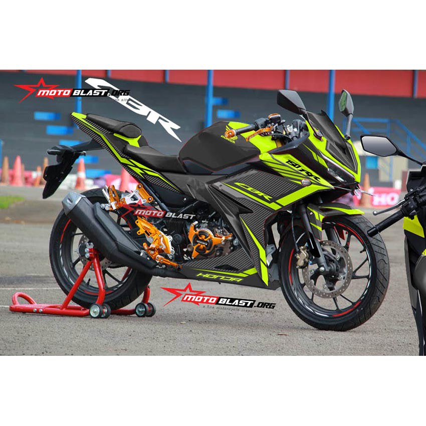 Decal Stiker New CBR150R BLACK CARBON GREEN