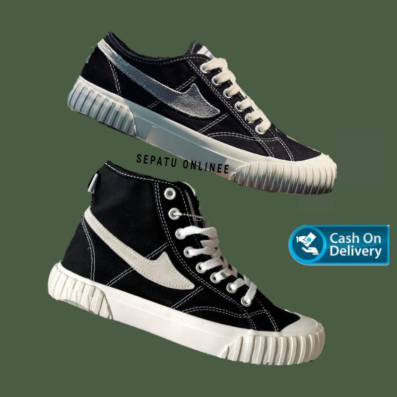 Sepatu Campuss Semesta Black White Low & High Original Not Compass-1