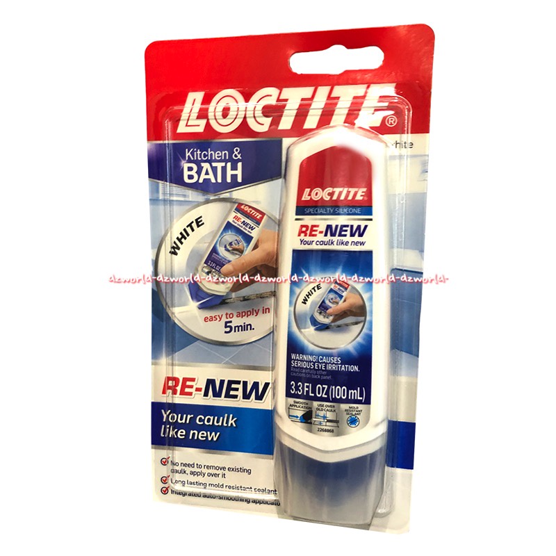 Loctite Kitchen &amp; Bath Renew Lem Loktited Lem Silikon Sealant Untuk Memperbaiki Dempul Keramik Marmer Lantai Dapur Stick Pen Loktaid