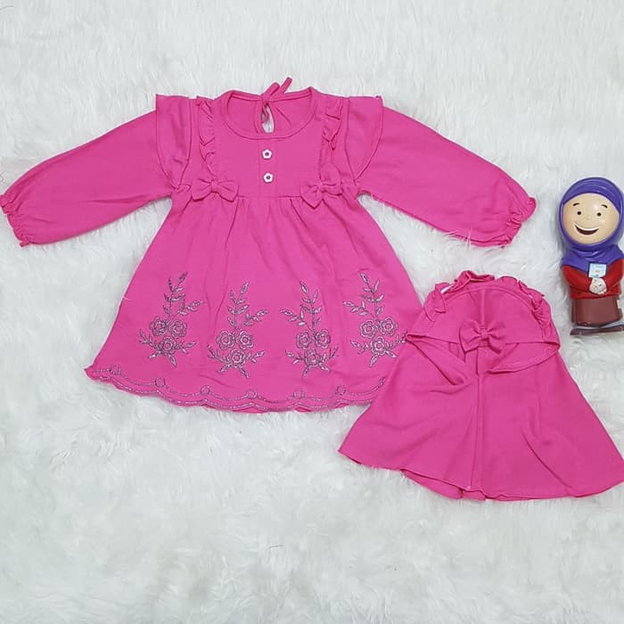 Max Kid Azizah / Syari Anak Modist / Baju Lebaran Anak Canti NR553 Baju Newborn Baby Muslim Baby F