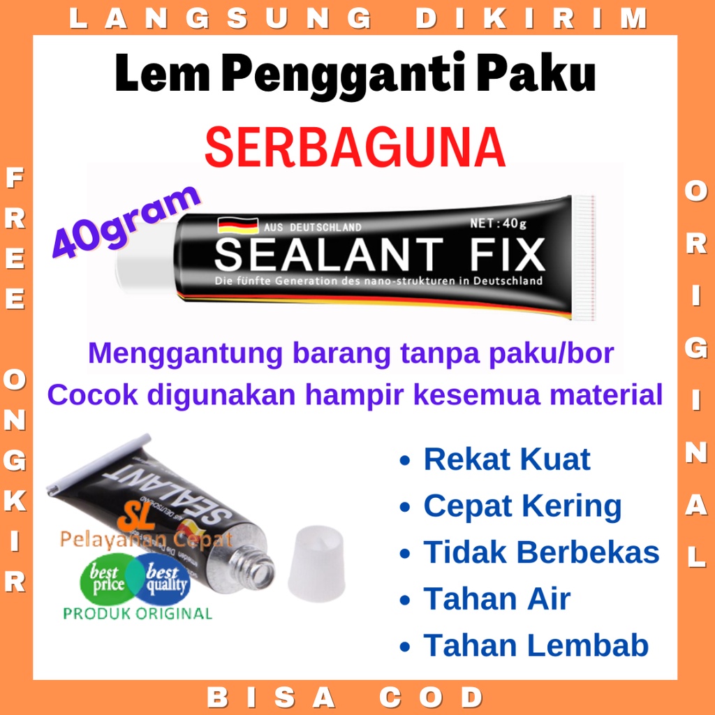 Jual Lem Tanpa Paku Sealant Fix Gram Menggantung Barang Tanpa Paku