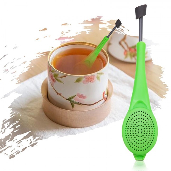 Tea Infuser Spoon with Built-in Plunger Reusable for Tea Bag or Coffee