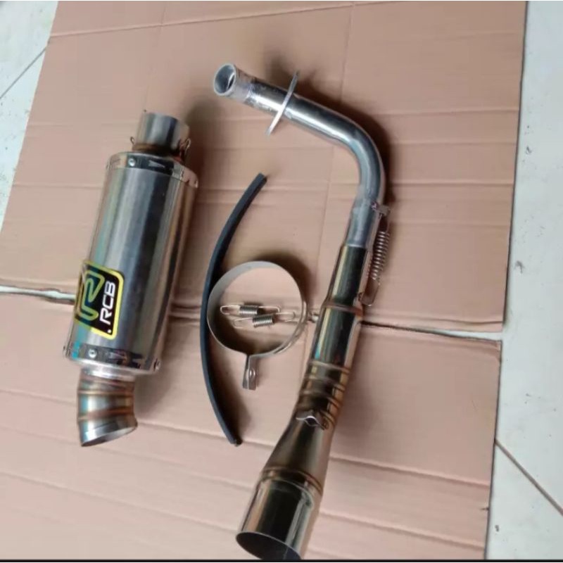 KNALPOT RCB BEAT ATAS VARIO 110 GENIO SCOPY DLL LEHER MODEL ATAS
