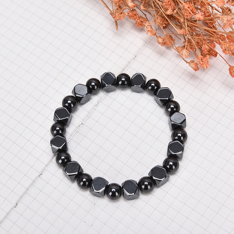 Manik-manik Magnetik Hematite Warna Hitam Untuk Kesehatan