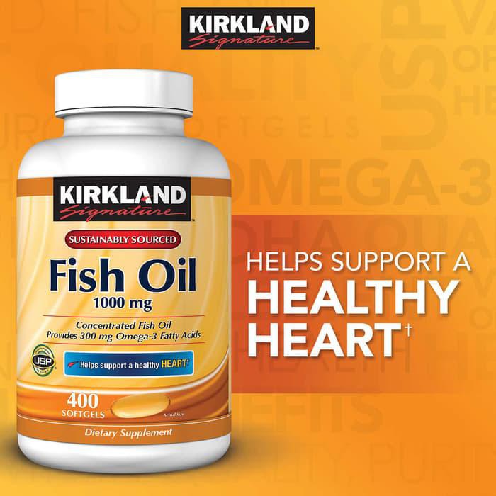 GARANSI KIRKLAND SIGNATURE FISH OIL CONCENTRATE OMEGA-3 ISI 400 ED PANJANG 