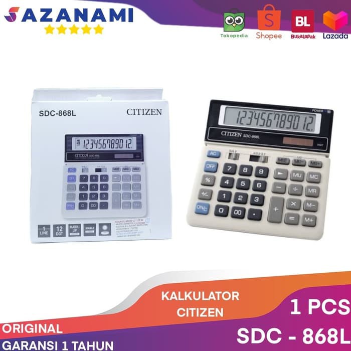 KALKULATOR CITIZEN SDC 868L ORIGINAL CALCULATOR CITIZEN GARANSI