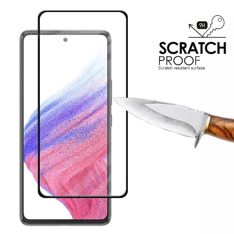 TEMPERGLASS SAMSUNG GALAXY A53 5G FULL LAYAR 9H SCREEN PROTECTOR FULL COVER TEMPERED GLASS KACA