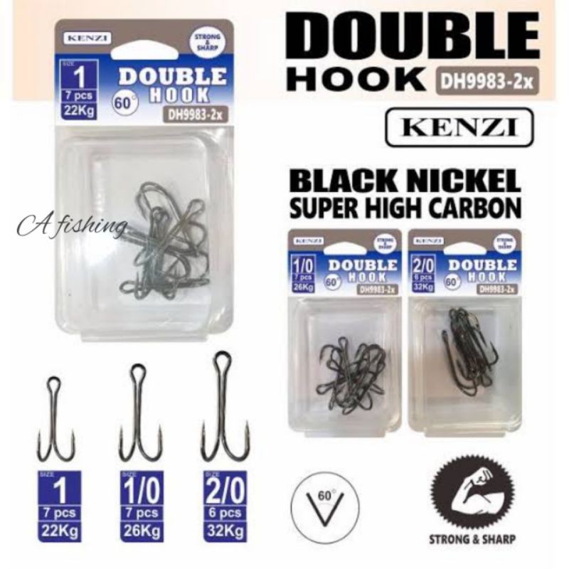 DOUBLE HOOK KENZI BLACK NIKEL