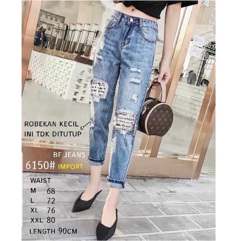 CELANA JEANS BOYFRIEND SOBEK IMPORT