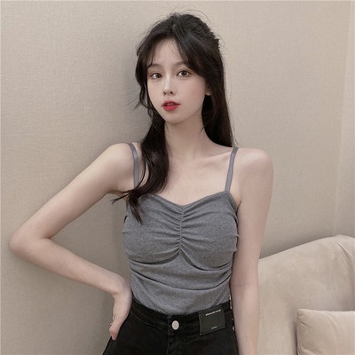 【 Bra Mall 】BM-225 Tanktop Kamisol Fashion Wanita Crop Top  Sexy Pakaian Dalam Wanita Tangtop