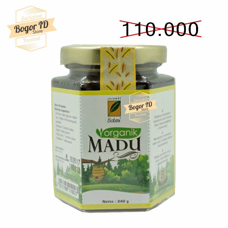 

MADU ORGANIK 240g MADU HUTAN ANEKA BUNGA - IPB SERAMBI BOTANI