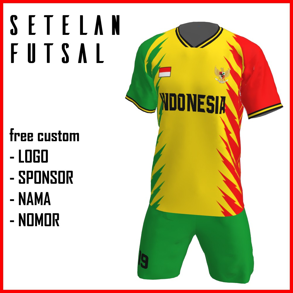 Bikin Jersey Futsal Custom Printing , Baju Kaos Jersey Setelan
