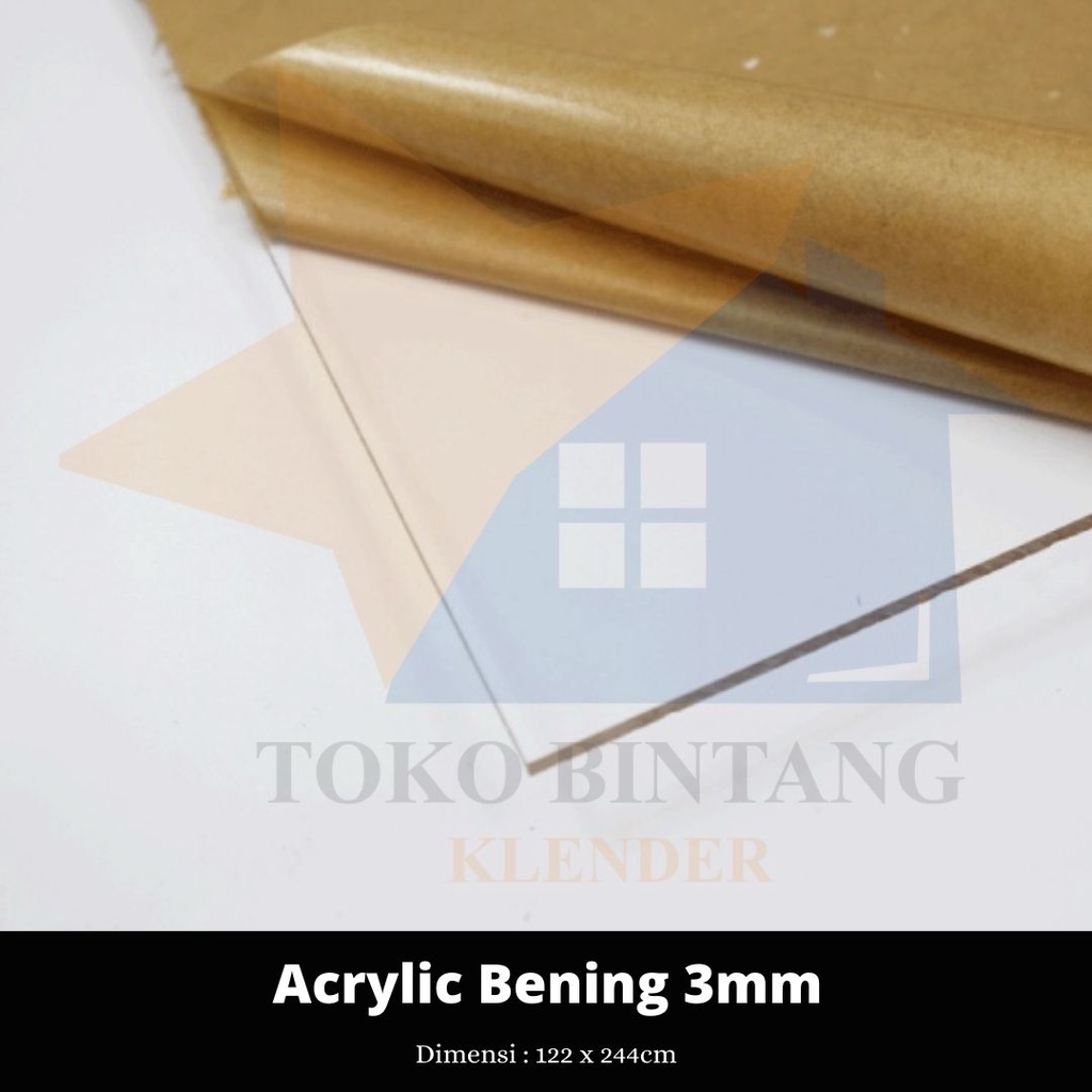 Akrilik / Acrylic Bening 3mm 122 x 244cm