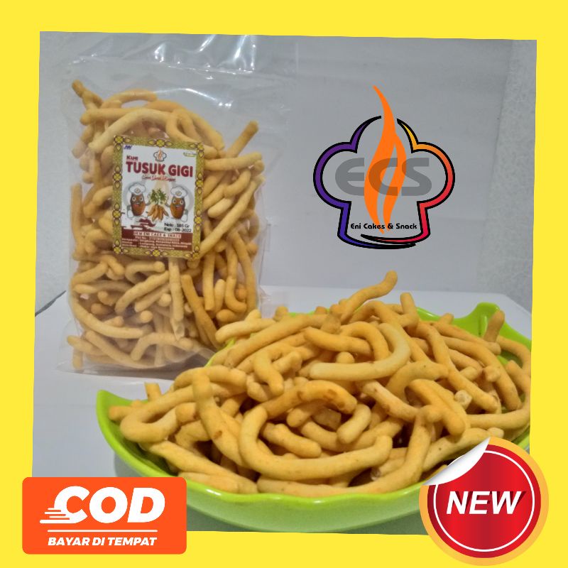 

Tusu Gigi 180G Bu Eni enak gurih renyah Cemilan / Makanan / Keripik / Kerupuk / Snack stik