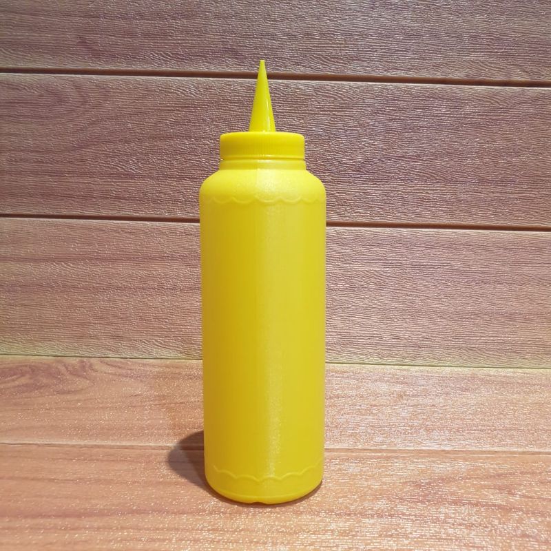 Botol Saos Kuning Merah 500ml / Botol Kecap Warna / Botol Plastik Murah / Botol Warna Kuning Merah