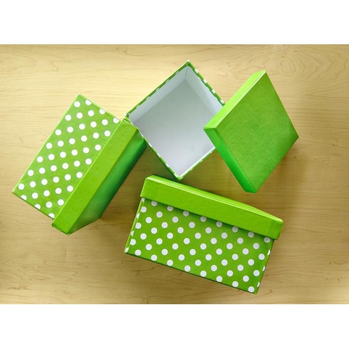 

Gift Box Kotak Polkadot Green (Large)