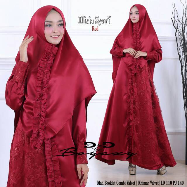 Set gamis jilbab olivia syari