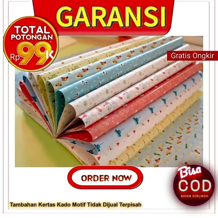

Tambahan Kertas Kado Motif Tidak Dijual Terpisah