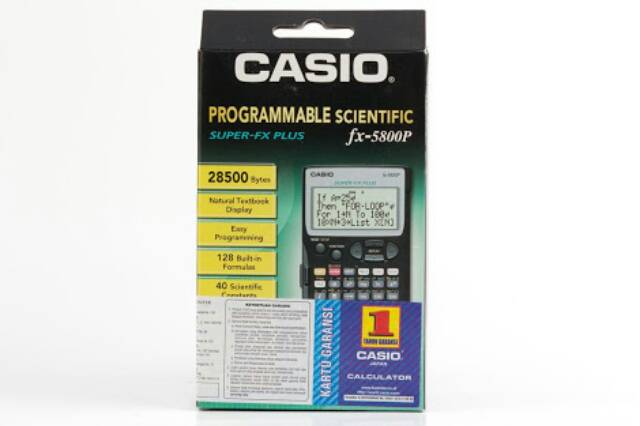 CASIO FX-5800P - Scientific Calculator / Kalkulator ilmiah #ORIGINAL# GARANSI RESMI