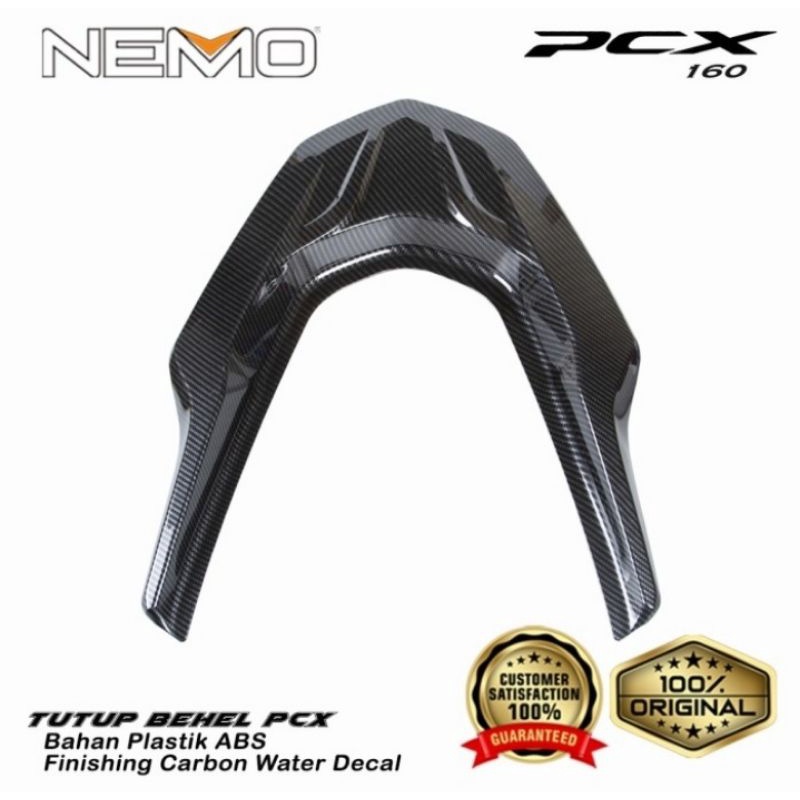 Cover Tutup Behel Honda PCX 160 New Karbon Carbon Nemo Original PNP - Charmoto