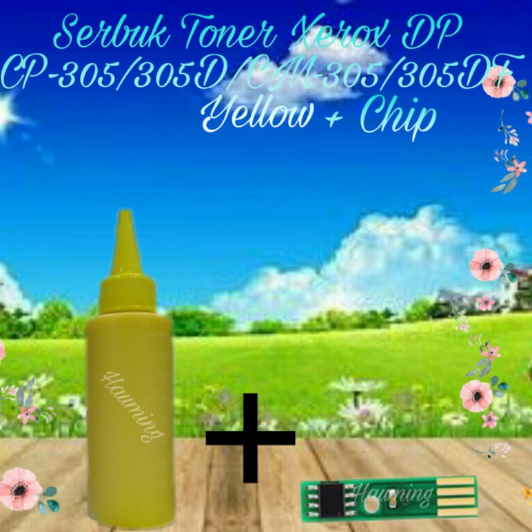 Serbuk Toner Xerox CP305 CM305 CM305D CP305D CM305DF CP-305 305D 305DF CM-305 305D Yellow + Chip