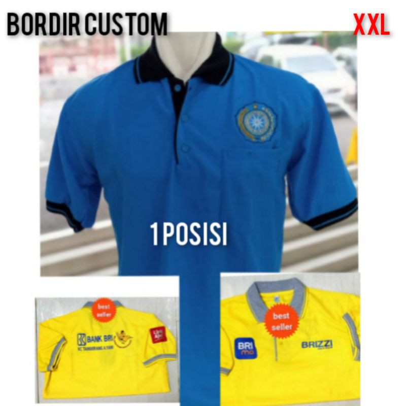 Baju kaos kerah murah/ polo shirt terima jasa bordir