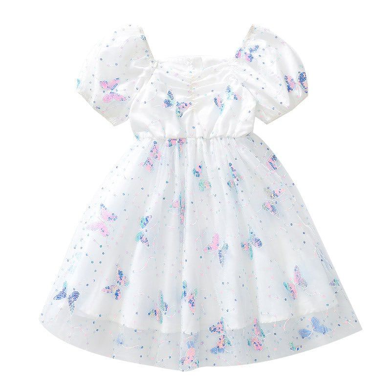 Dress pesta anak import butterfly/ Dress kupu kupu