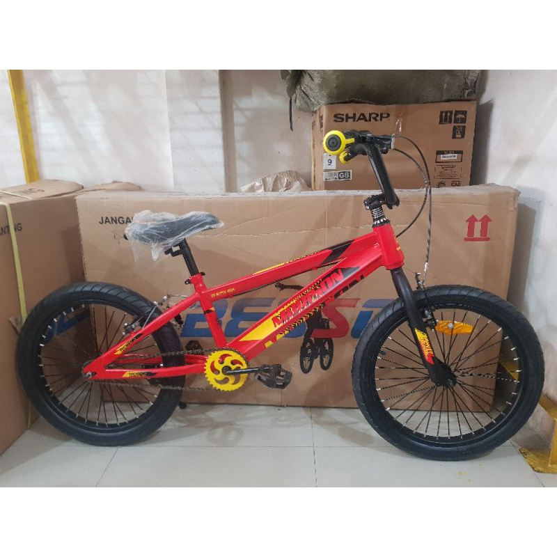 Sepeda BMX 20 inch MORISON ( BAN JUMBO ) ( Warna Merah / Red )