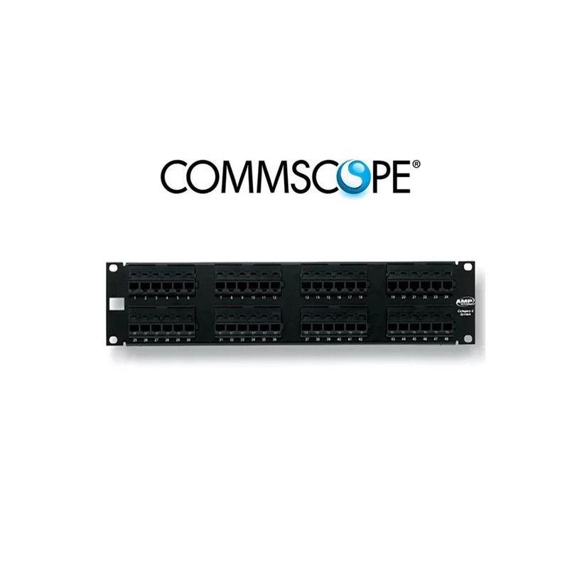 Patch Panel 48 Port Tanpa Modular Jack Cat 5E Cat6 AMP COMMSCOPE Rack Server