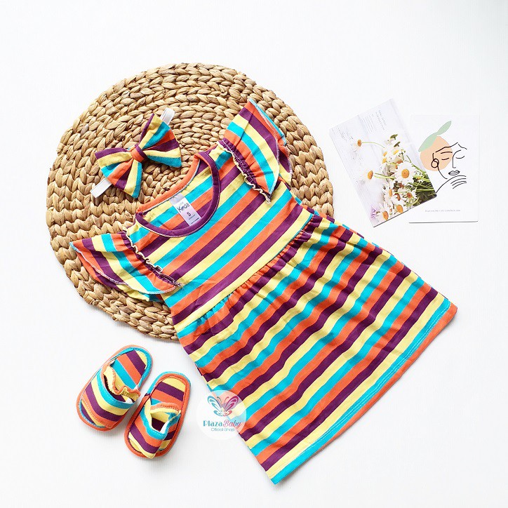 PROMO 7.7 plazababyku  MX DRESS ARRYANA dress bayi bunga 3-15 bulan Free headband dan sandal