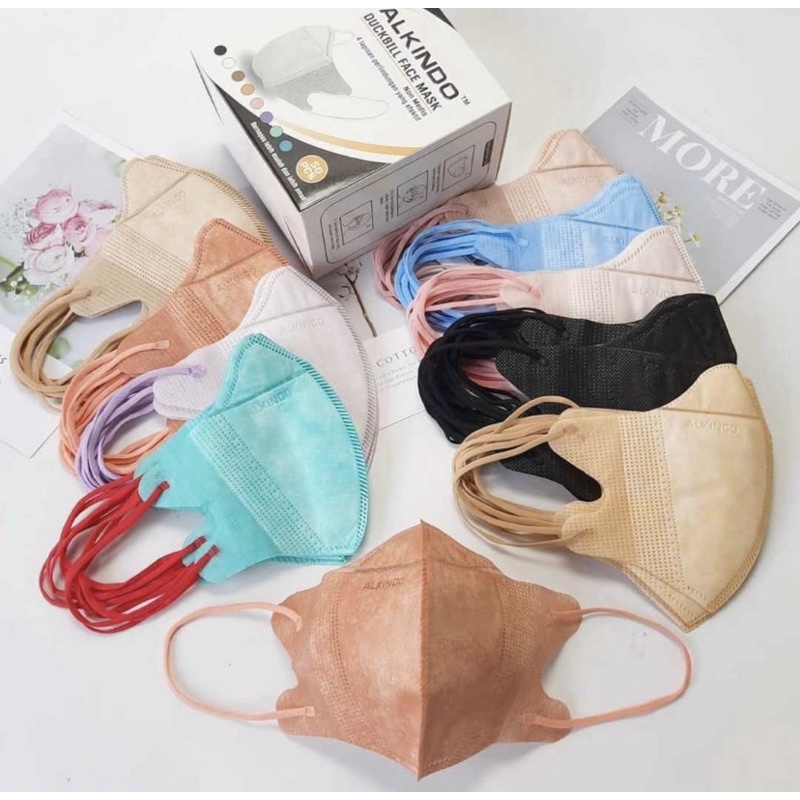 MASKER DUCKBILL MIX WARNA ALKINDO 1BOX ISI 50PCS MURAH / DUCK BILL SERI WARNA BARU