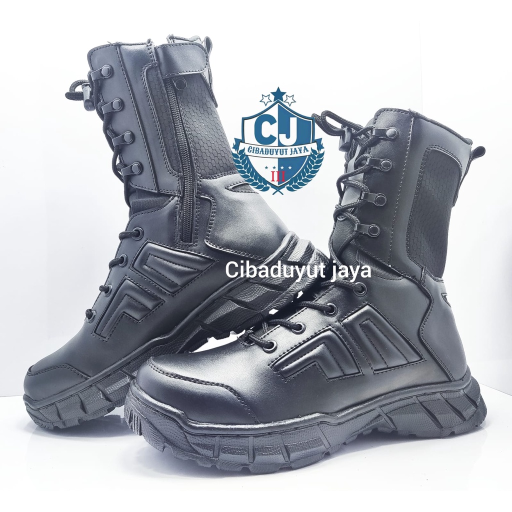 sepatu pdl Tactical hitam I TNI POLRI SECURITY I 10 inchi kombinasi CORDURA waterproof I CIBADUYUT JAYA