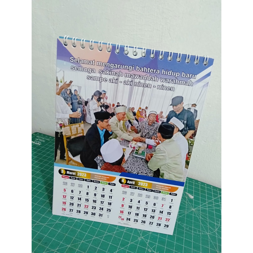 kalender meja potrait 7 lembar