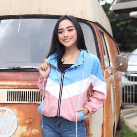 JAKET WANITA PARASUT PEDRO COMBINASI( puring)