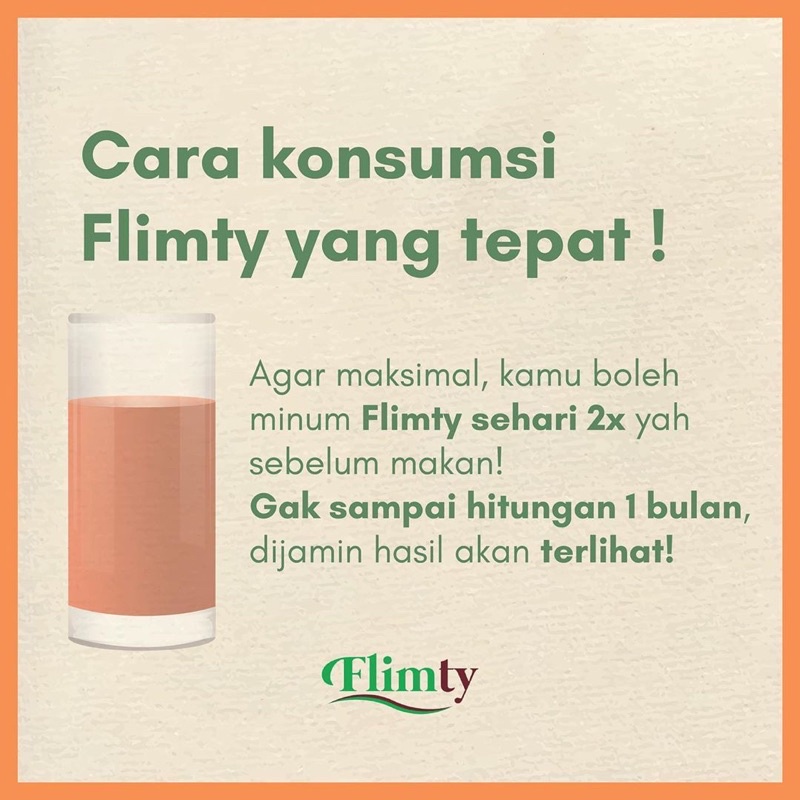 FLIMTY 1 SACHET, ORIGINAL, HALAL, BPOM