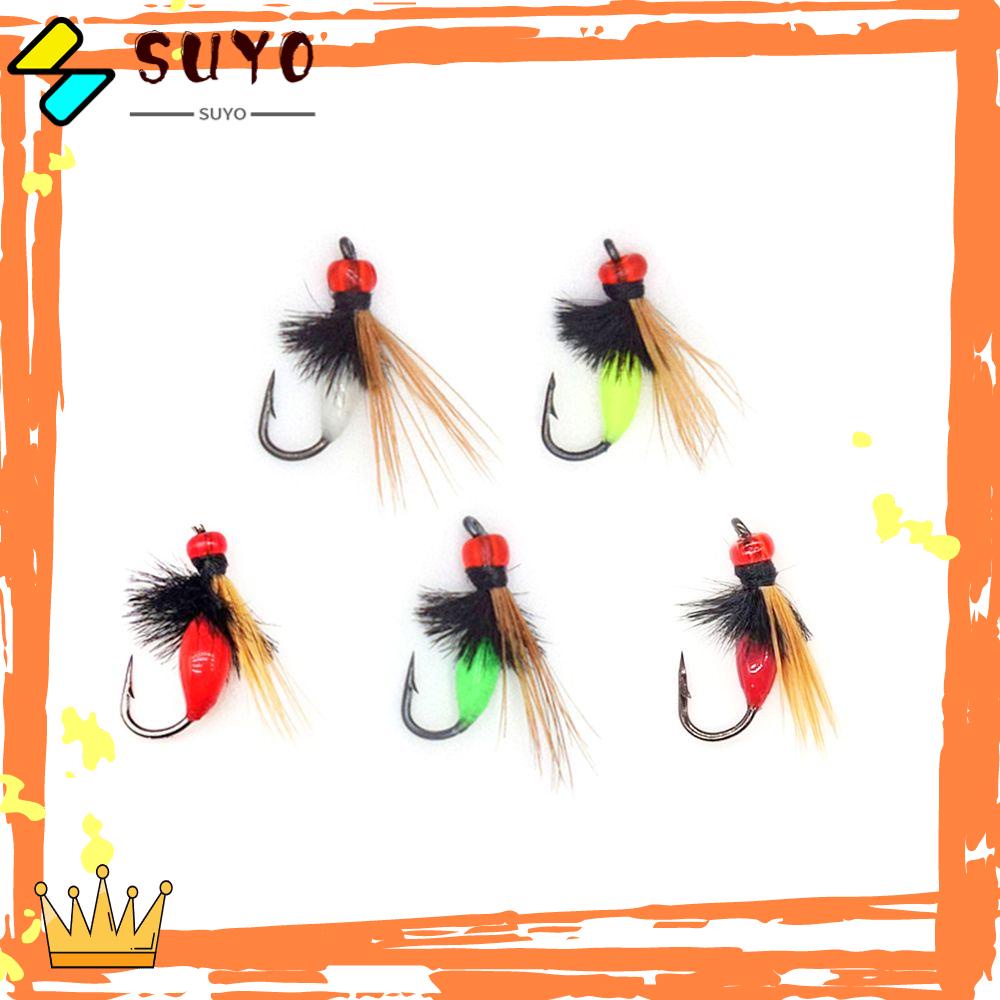 Suyo 5pcs / Set Umpan Pancing Buatan Portable Dengan Kail Untuk Outdoor