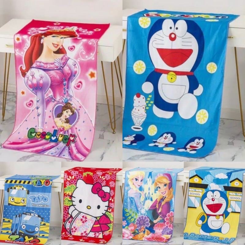 Handuk mandi murah gambar unisex 60x100cm (HANDUK KARAKTER)