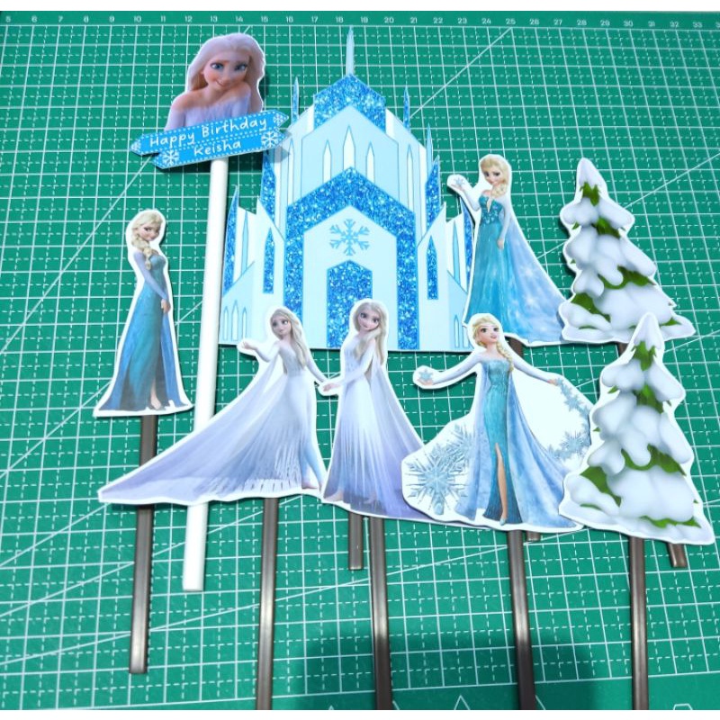 

topper cake frozen / hiasan kue / topper happy birthday