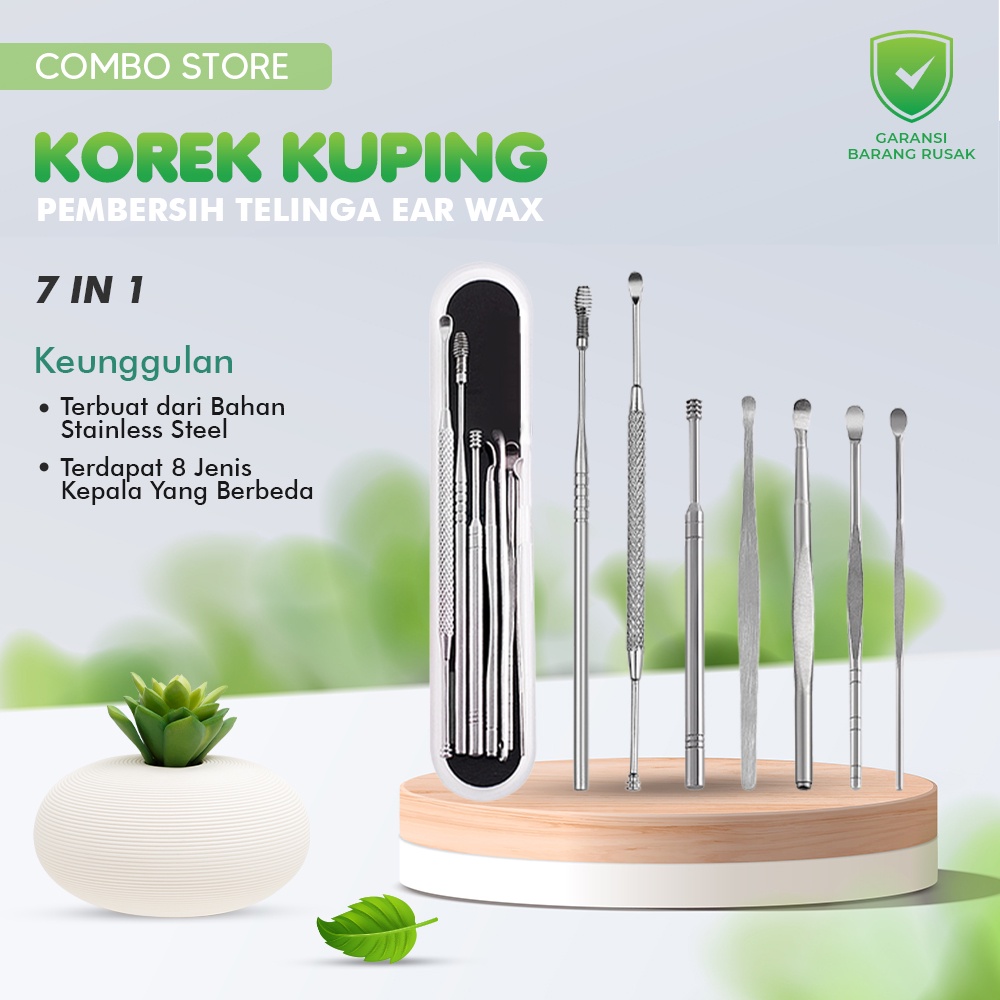 Alat Korek Kuping Stainless Pembersih Telinga Ear Wax