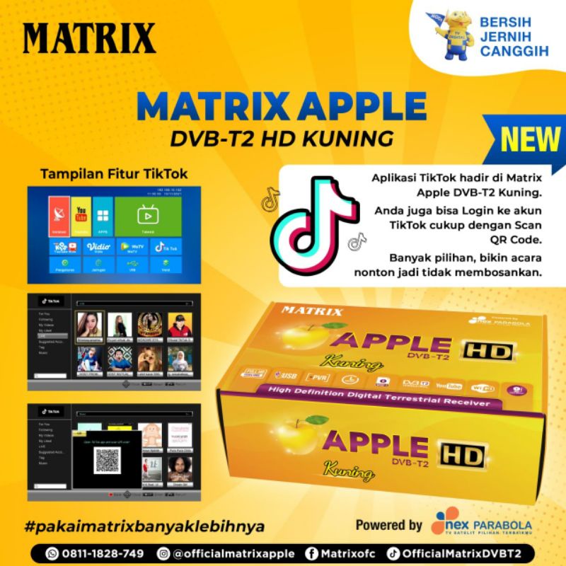 STB Matrix Apple Kuning HD murah