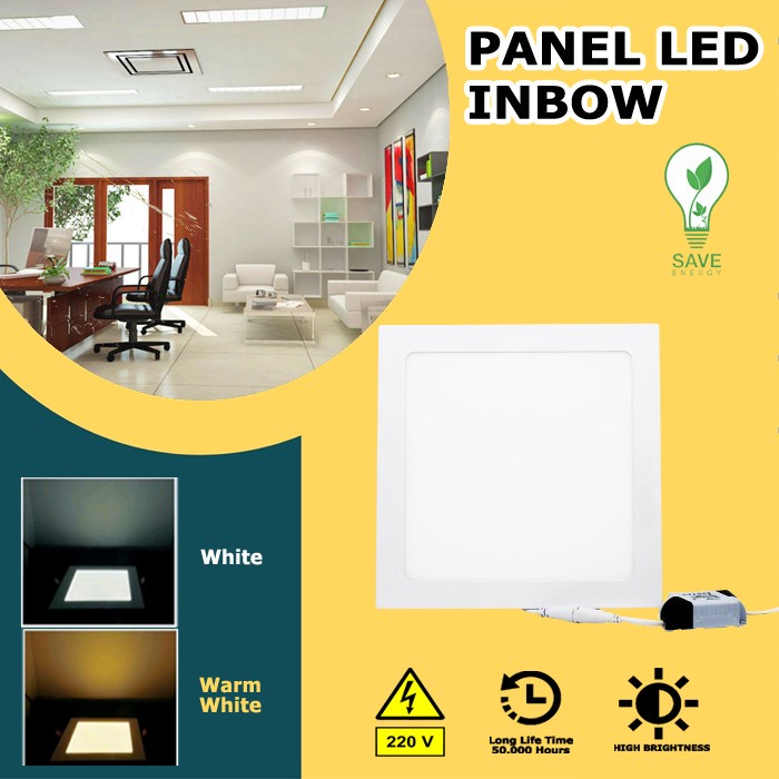 Panel LED Inbow Lampu Downlight LED Panel 18W 24W Kotak