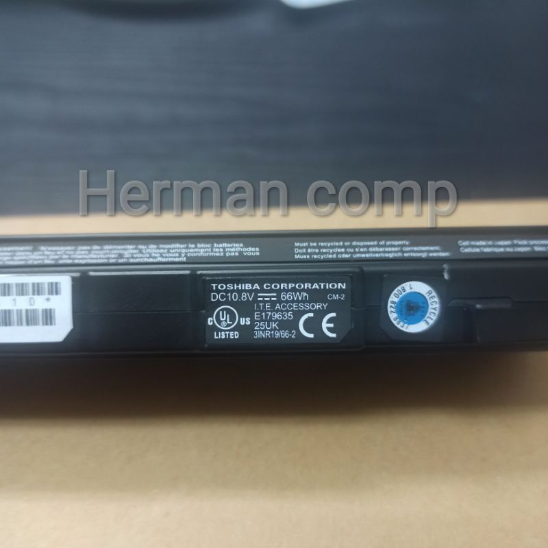 Original Baterai Toshiba PA3929U-1BRS, PA5043U-1BRS, PA3832U-1BRS/BAS