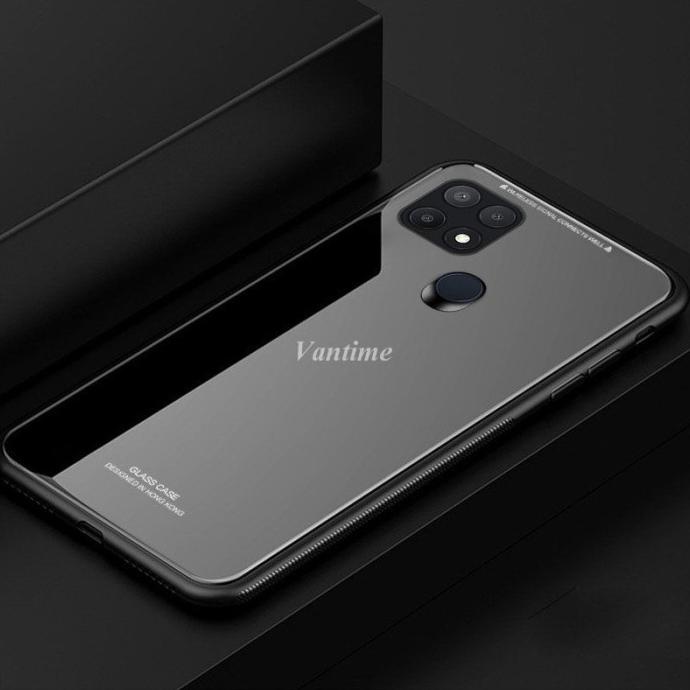 CASE OPPO A15 GLASS CASE HARD TEMPERED BACKDOOR CASING