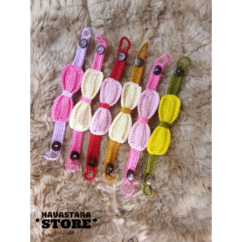 pengait masker/pengait masker rajut/konektor masker hijab rajut