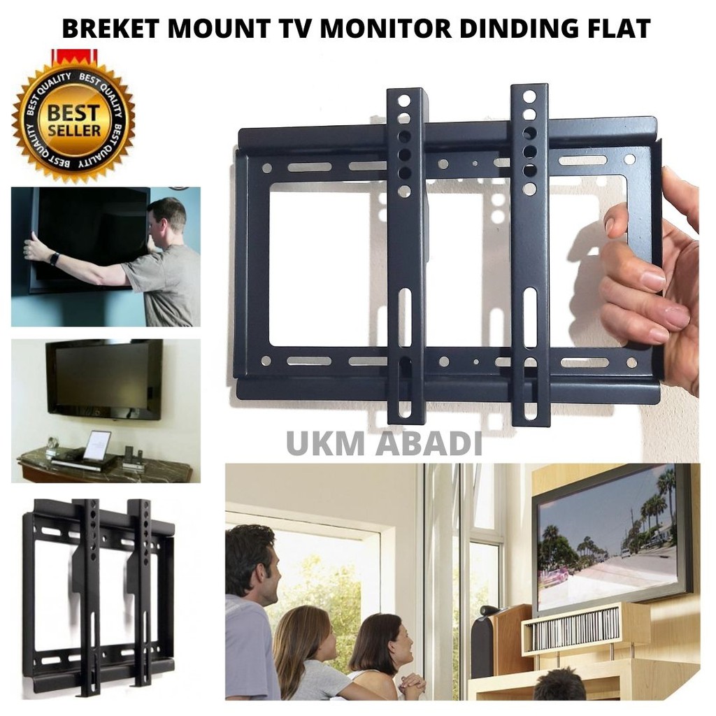 Braket Stand Holder Mount TV Monitor Dinding Left Right Flat Panel 111108